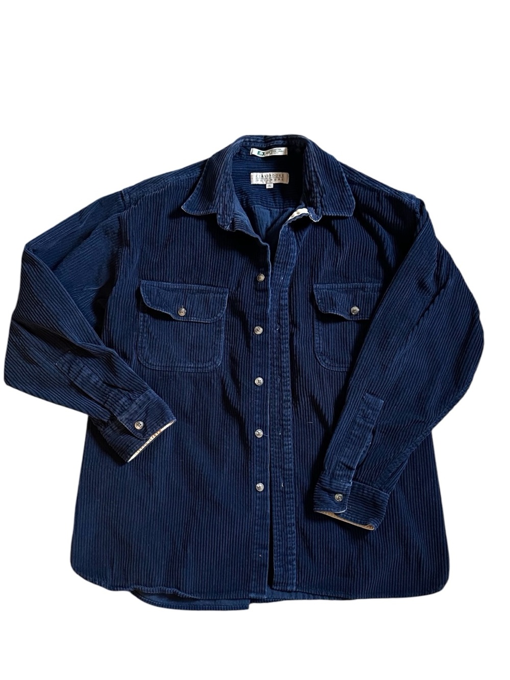 Vintage Oversized Navy Corduroy Shacket